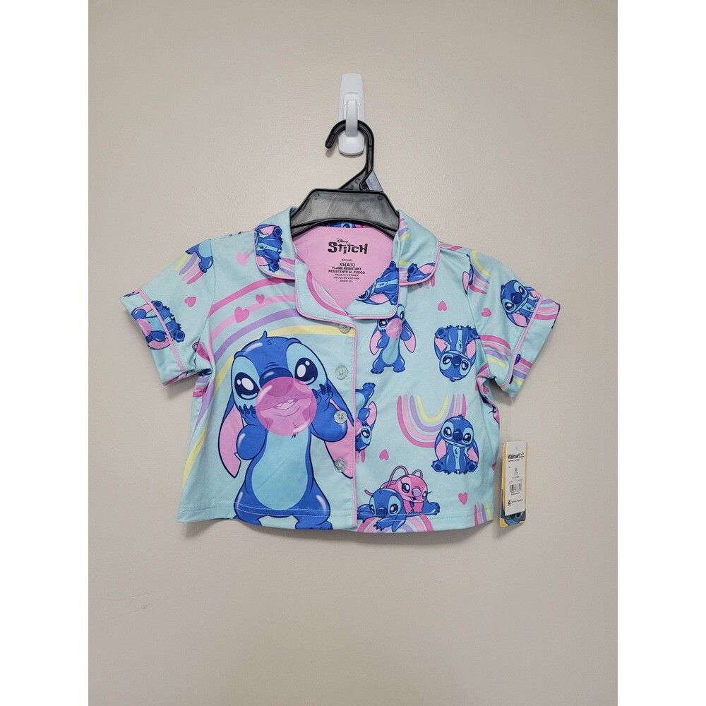 NEW Stitch Pajama Top Girl's Size XS 4/5